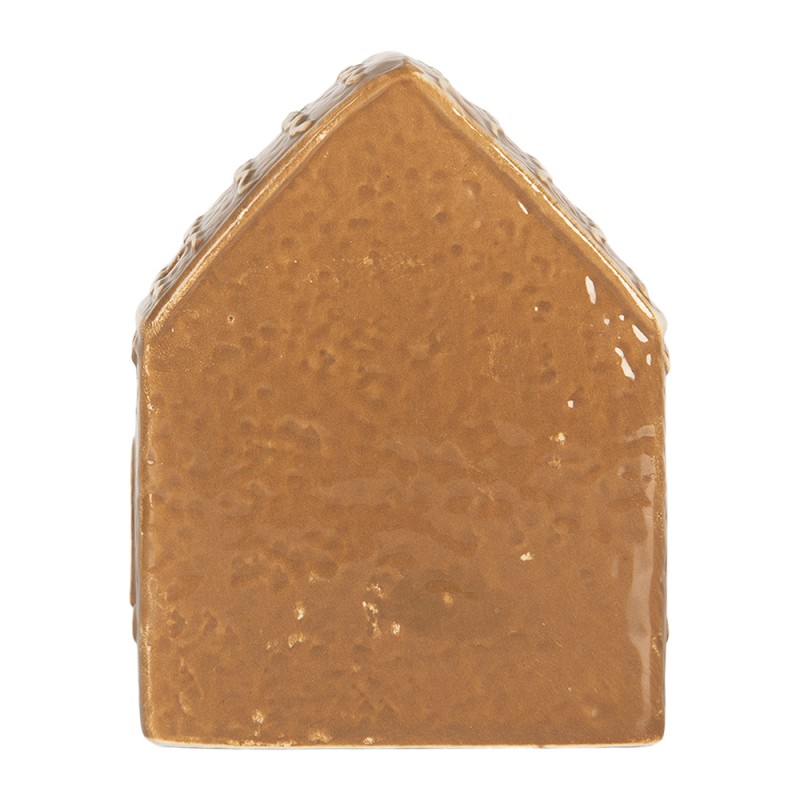 Clayre & Eef Maison en pain d'épices avec LED 8x6x10 cm Marron Céramique