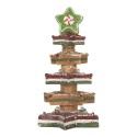 Clayre & Eef Decorazione natalizia con illuminazione a LED e musica Albero di Natale 3xAAA Marrone Plastica