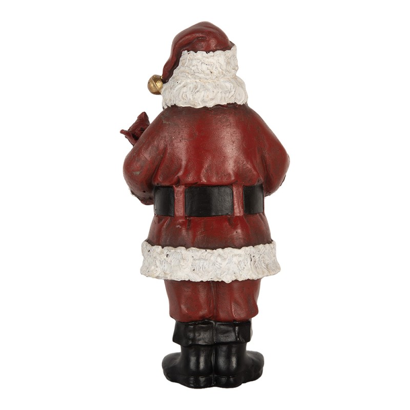Clayre & Eef Decorazione di Natalizie Babbo Natale 10x10x22 cm Rosso Plastica