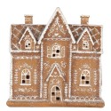 Clayre & Eef Maison en pain d'épices avec LED 21x8x20 cm Marron Plastique