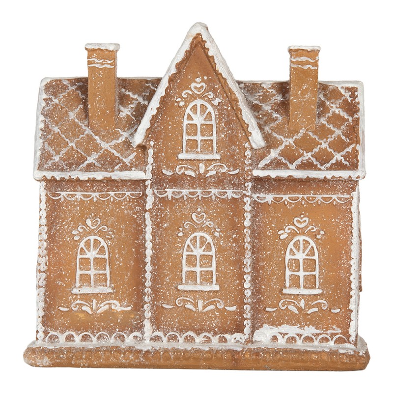 Clayre & Eef Maison en pain d'épices avec LED 21x8x20 cm Marron Plastique