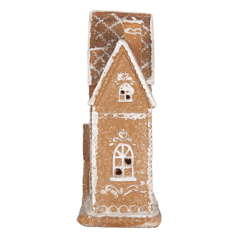 Clayre & Eef Maison en pain d'épices avec LED 21x8x20 cm Marron Plastique