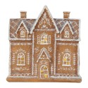 Clayre & Eef Maison en pain d'épices avec LED 21x8x20 cm Marron Plastique