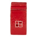 Clayre & Eef Portacandela Casa 8x7x13 cm Rosso Ceramica