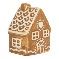 Clayre & Eef Lebkuchenhaus 6x4x7 cm Braun Keramik