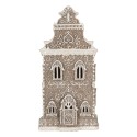 Clayre & Eef Lebkuchenhaus mit LED 17x15x35 cm Braun Kunststoff