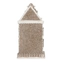 Clayre & Eef Lebkuchenhaus mit LED 17x15x35 cm Braun Kunststoff