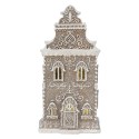 Clayre & Eef Lebkuchenhaus mit LED 17x15x35 cm Braun Kunststoff
