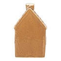 Clayre & Eef Casa di pan di zenzero con LED 7x6x12 cm Marrone Ceramica