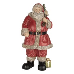 Clayre & Eef Statuetta Babbo Natale 21x19x40 cm Rosso Plastica