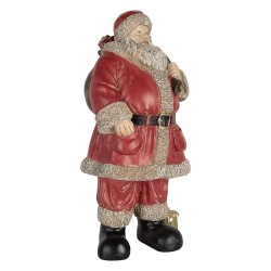 Clayre & Eef Statuetta Babbo Natale 21x19x40 cm Rosso Plastica
