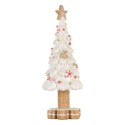 Clayre & Eef Decorazione di Natalizie Albero di Natale Ø 12x33 cm Bianco Plastica