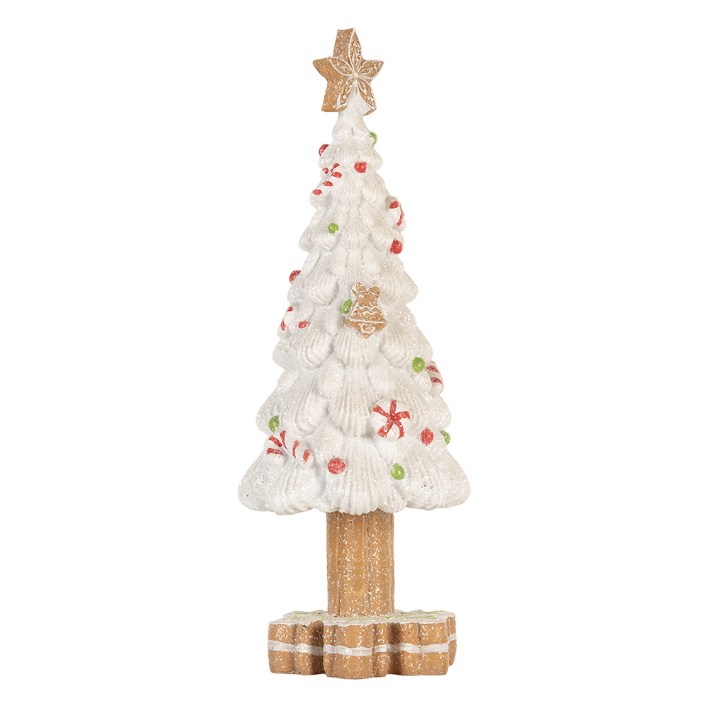 Kerstdecoratie Kerstboom Ø 12X33 Cm Wit Kunststof-image