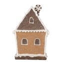 Clayre & Eef Maison en pain d'épices avec LED 14x9x21 cm Marron Plastique