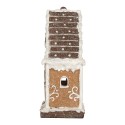 Clayre & Eef Maison en pain d'épices avec LED 14x9x21 cm Marron Plastique