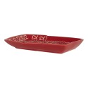 Clayre & Eef Dinner Plate House 15x19x3 cm Red Ceramic