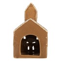 Clayre & Eef Portacandela Casa 10x10x16 cm Marrone Ceramica