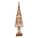 Clayre & Eef Decorazione Albero di Natale Ø 10x39 cm Marrone Plastica