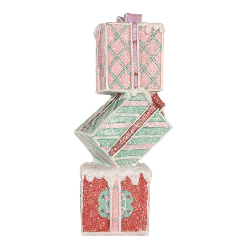 Clayre & Eef Decorazione di Natalizie Regalo 14x16x36 cm Rosso Plastica