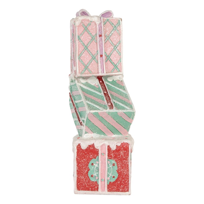 Clayre & Eef Decorazione di Natalizie Regalo 14x16x36 cm Rosso Plastica