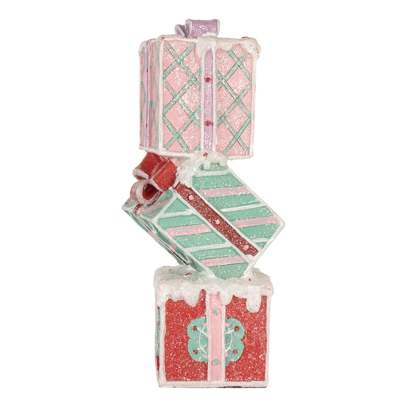 Clayre & Eef Decorazione di Natalizie Regalo 14x16x36 cm Rosso Plastica