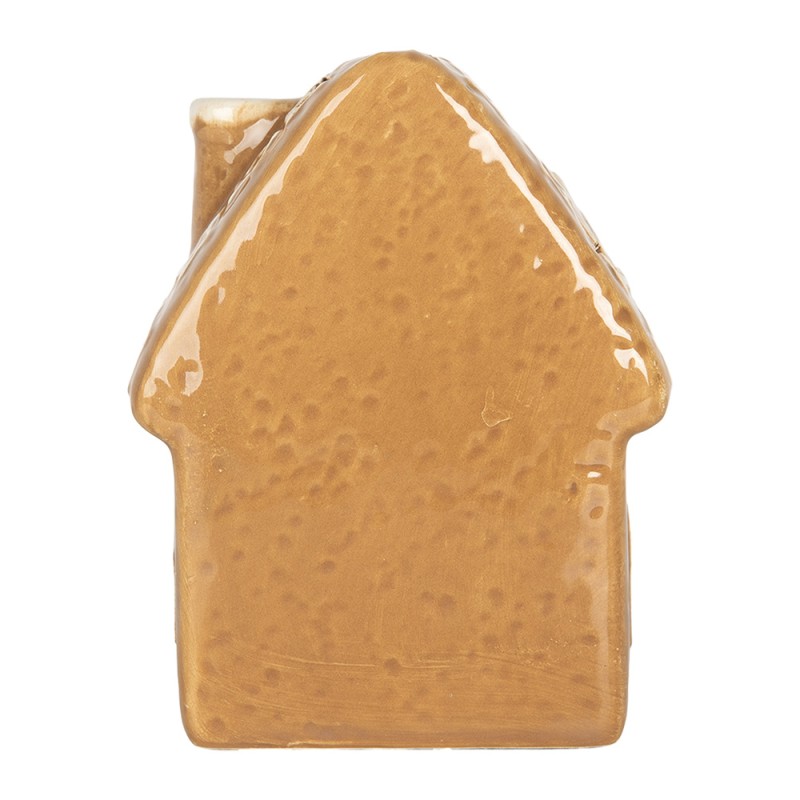 Clayre & Eef Maison en pain d'épices avec LED 8x6x11 cm Marron Céramique