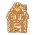 Clayre & Eef Maison en pain d'épices avec LED 8x6x11 cm Marron Céramique