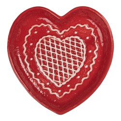Clayre & Eef Dinner Plate Gingerbread house 17x17x3 cm Red Ceramic