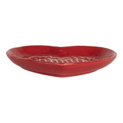 Clayre & Eef Dinner Plate Gingerbread house 17x17x3 cm Red Ceramic