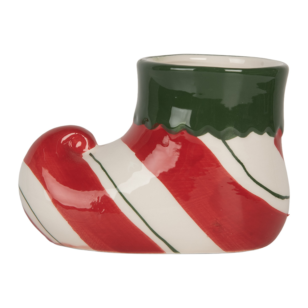 Clayre&Eef Bloempot 15x8x10 cm Rood Keramiek afbeelding