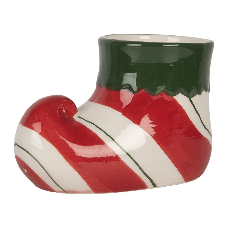 Clayre & Eef Pot de fleurs 15x8x10 cm Rouge Céramique