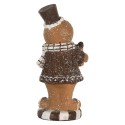 Clayre & Eef Statuetta decorativa di Natale Uomo di pan di zenzero 9x8x20 cm