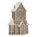 Clayre & Eef Gingerbread house met LED 23x11x33 cm Bruin Kunststof