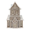 Clayre & Eef Gingerbread house met LED 23x11x33 cm Bruin Kunststof