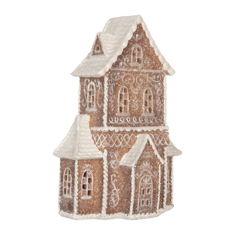 Clayre & Eef Maison en pain d'épices avec LED 16x8x23 cm Marron Plastique