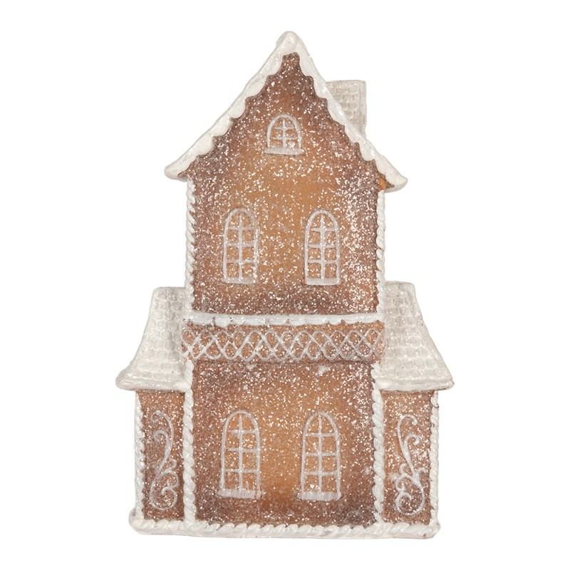Clayre & Eef Maison en pain d'épices avec LED 16x8x23 cm Marron Plastique