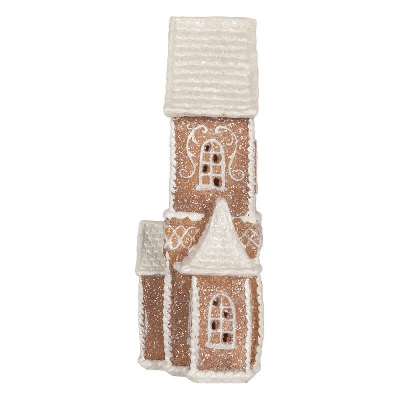 Clayre & Eef Maison en pain d'épices avec LED 16x8x23 cm Marron Plastique
