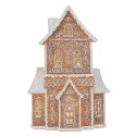 Clayre & Eef Maison en pain d'épices avec LED 16x8x23 cm Marron Plastique