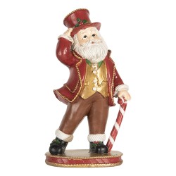 Clayre & Eef Decorazione di Natalizie Albero di Natale 12x9x21 cm Rosso Plastica