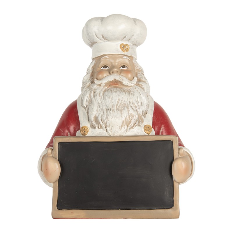 Clayre & Eef Decorazione di Natalizie Babbo Natale 24x16x30 cm Rosso Plastica