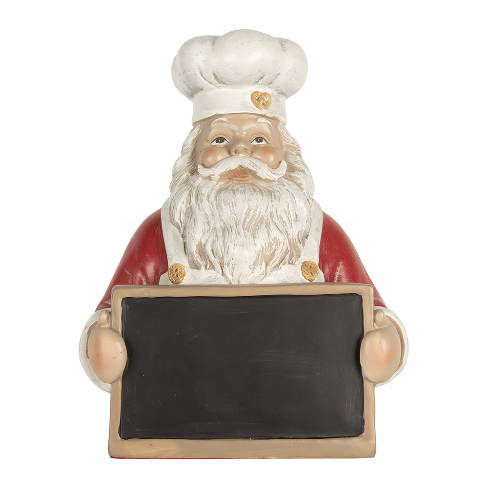 Clayre&Eef Kerstdecoratie Kerstman 24x16x30 cm Rood Kunststof afbeelding