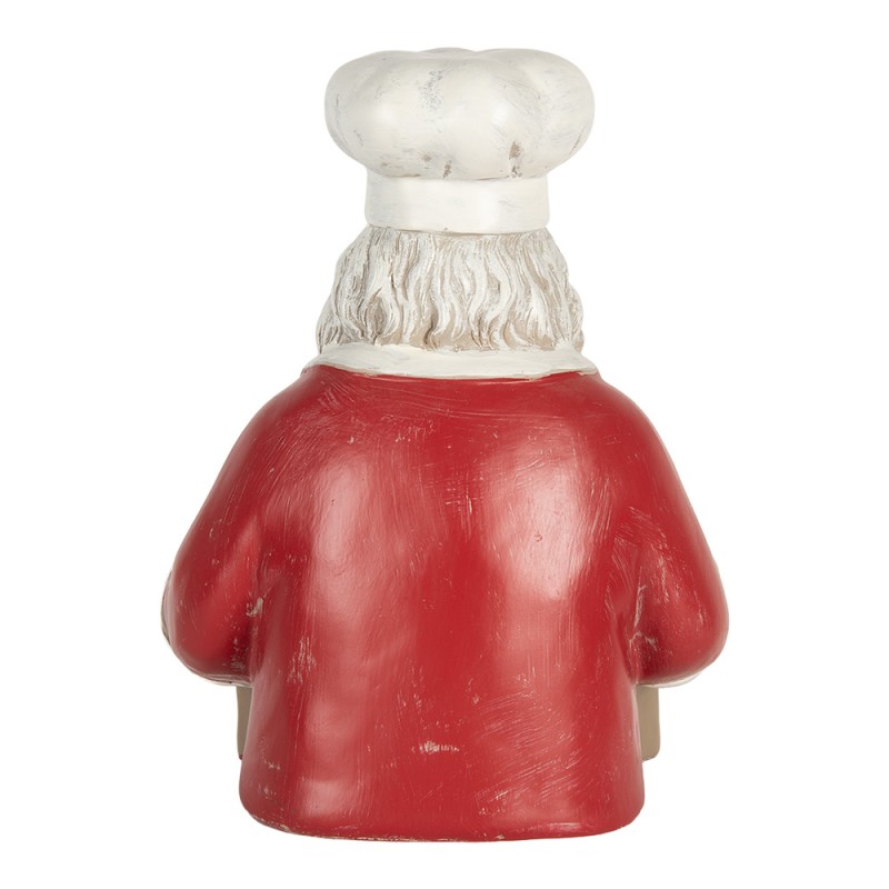Clayre & Eef Decorazione di Natalizie Babbo Natale 24x16x30 cm Rosso Plastica