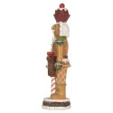Clayre & Eef Kerstdecoratie Beeld Notenkraker 3 x AAA Bruin Kunststof