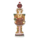 Clayre & Eef Kerstdecoratie Beeld Notenkraker 3 x AAA Bruin Kunststof