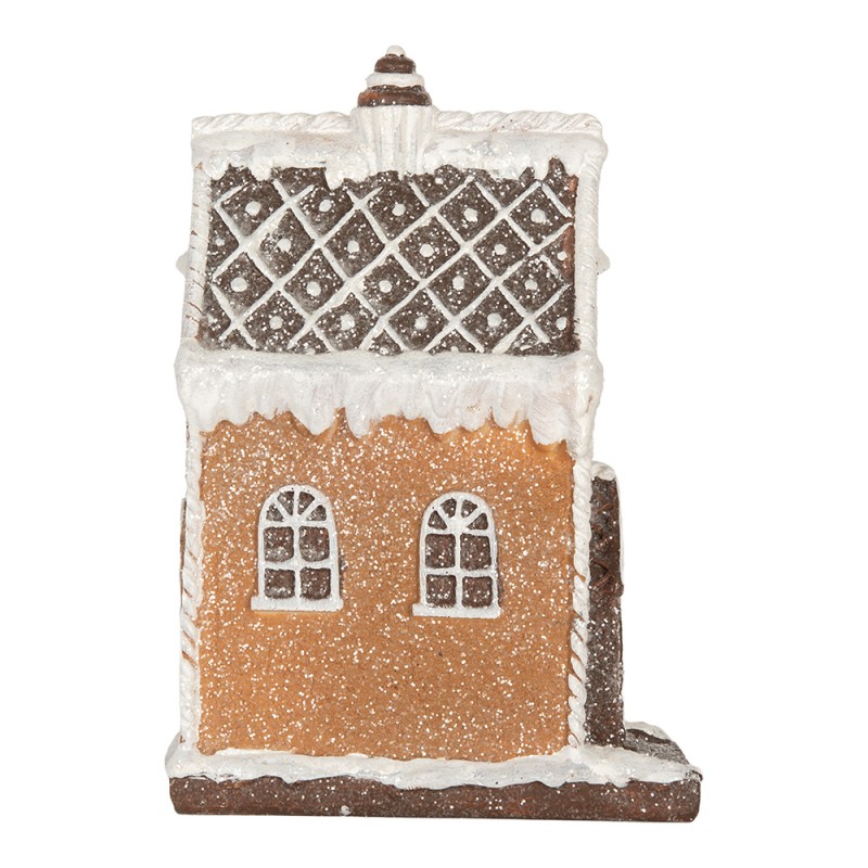 Clayre & Eef Maison en pain d'épices avec LED 15x9x21 cm Marron Plastique
