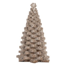 Clayre & Eef Décoration Sapin de Noël 15x14x25 cm Marron Plastique