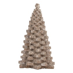 Clayre & Eef Décoration Sapin de Noël 15x14x25 cm Marron Plastique