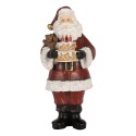 Clayre & Eef Christmas Decoration Santa Claus 10x10x22 cm Red Plastic
