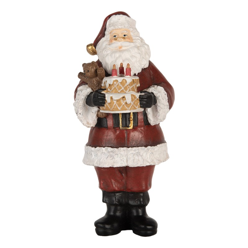 Clayre & Eef Christmas Decoration Santa Claus 10x10x22 cm Red Plastic
