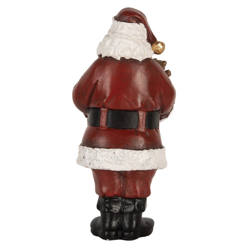 Clayre & Eef Christmas Decoration Santa Claus 10x10x22 cm Red Plastic